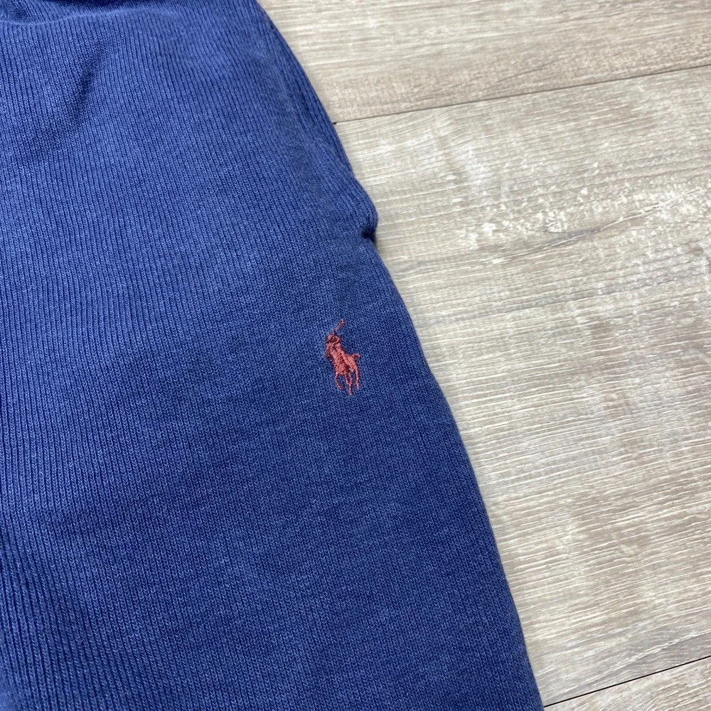 Polo Ralph Lauren Sweatpants Mens M Navy Blue Pink Drawstring Wide Leg Lounge